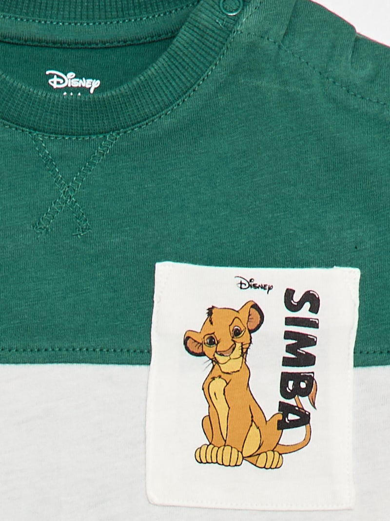 Maglietta "Simba" con taschino sul petto "Disney" Verde - Kiabi