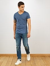 t shirt collo largo uomo