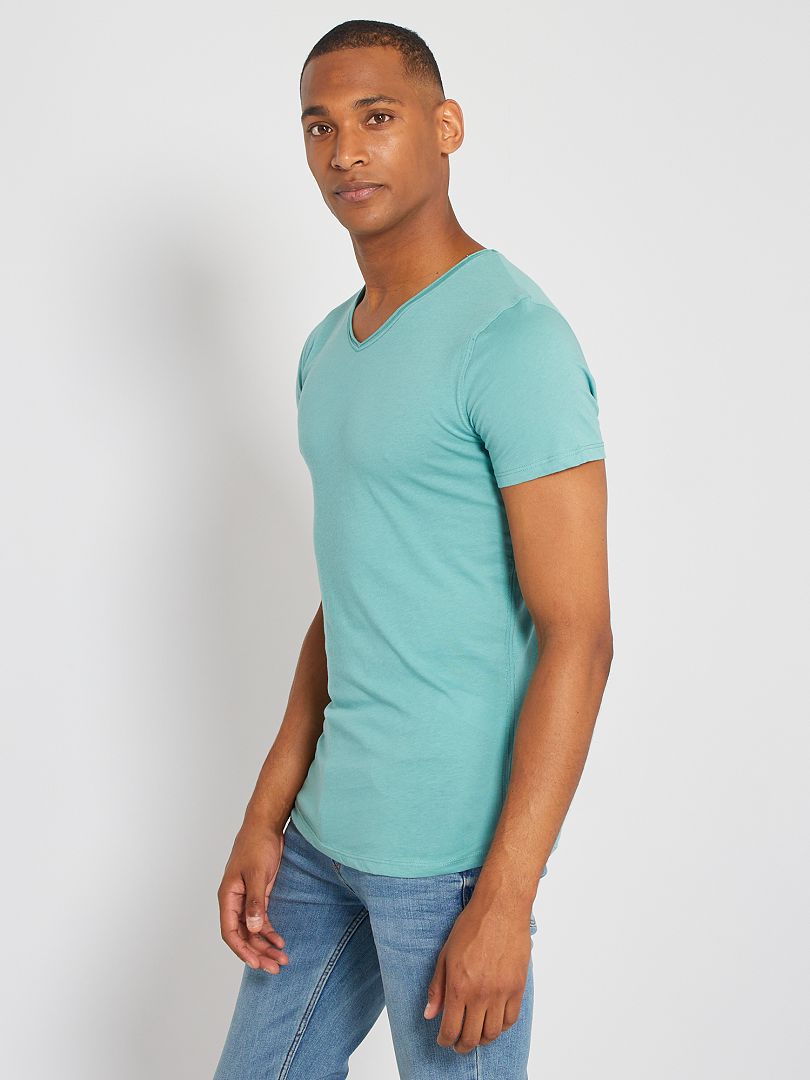 Confezione da 2 magliette da donna in tinta unita, slim fit, girocollo, aderenti, extra morbide, 100% cotone, grigio, L