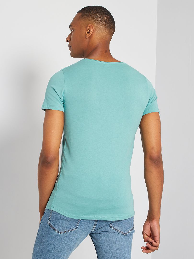 Maglietta da donna aderente, a maniche corte, girocollo, maglietta elasticizzata, slim fit, maglietta estiva, tinta unita, casual, camicetta morbida, a, XS