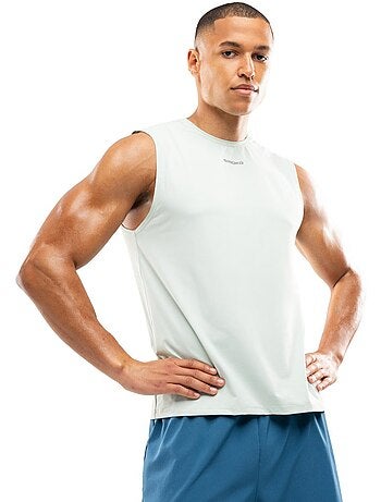 Maglietta smanicata da corsa da uomo fitness uomo paine mint