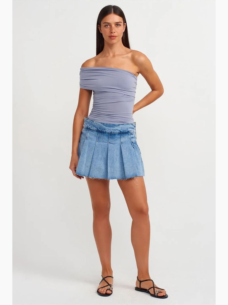 Maglietta spalle scoperte jersey manica lunga dilvin Lavanda - Kiabi