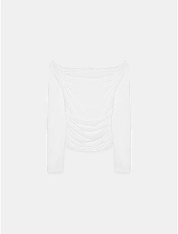 Maglietta spalle scoperte maglia manica lunga dilvin