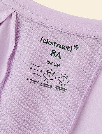 Ekstract - Maglietta sportiva fluida a maniche corte