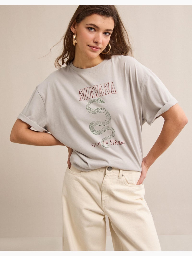 Maglietta stampata, MO Fashion Grigio - Kiabi