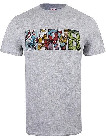 Maglietta striscia a fumetti logo uomo - marvel