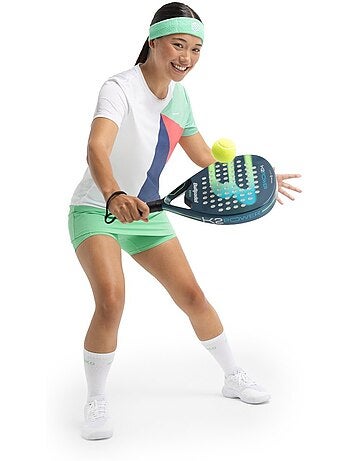 Maglietta tecnica a maniche corte da padel donna padel donna pesaro erit