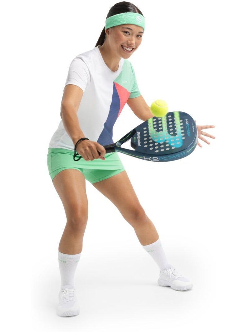 Maglietta tecnica a maniche corte da padel donna padel donna pesaro erit Multicolore - Kiabi