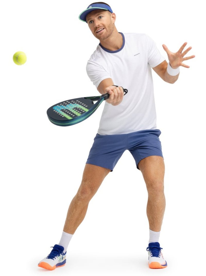 Maglietta tecnica a maniche corte da padel uomo padel uomo round Bianco - Kiabi