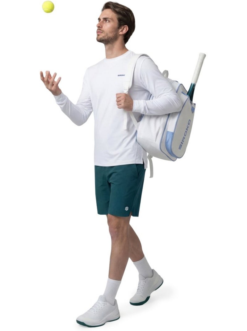 Maglietta tecnica tennis maniche lunghe uomo tennis uomo roma Bianco - Kiabi