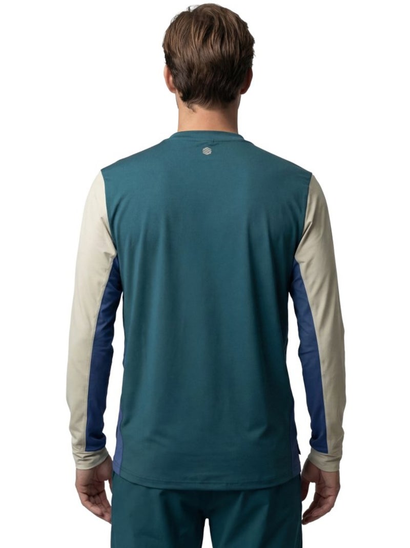 Maglietta tecnica tennis maniche lunghe uomo tennis uomo roma Verde - Kiabi