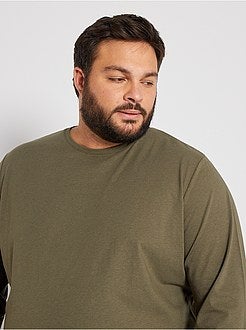 Maglietta tinta unita puro cotone - Kiabi