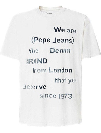 Maglietta vestibilità rilassata logo uomo - pepe jeans
