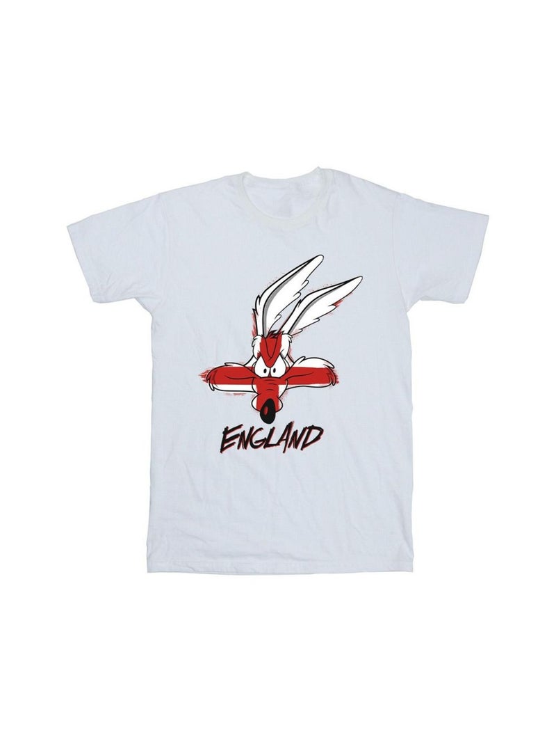 Maglietta willy il coyote inghilterra uomo - looney tunes Bianco - Kiabi