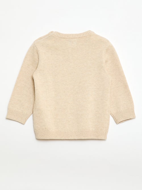 Maglioncino a trama fine con scollo abbottonato - Kiabi