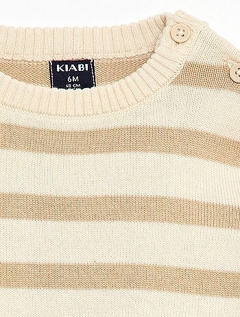 Maglioncino a trama fine con scollo abbottonato