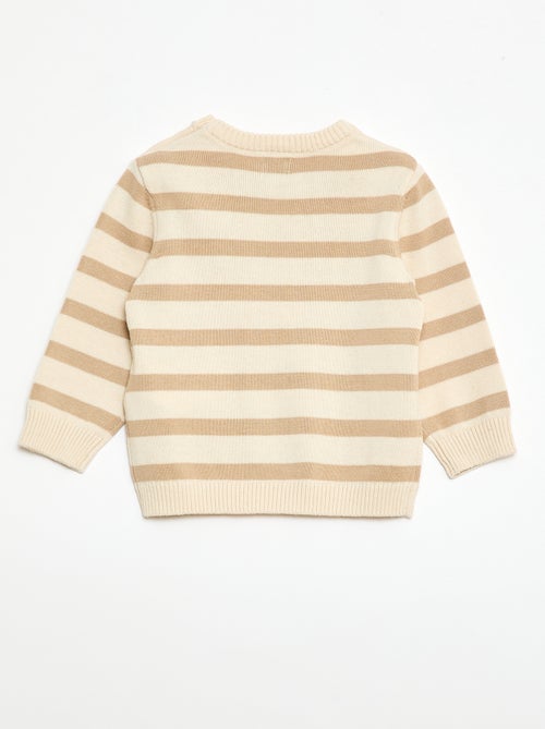 Maglioncino a trama fine con scollo abbottonato - Kiabi