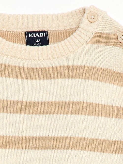 Maglioncino a trama fine con scollo abbottonato - Kiabi