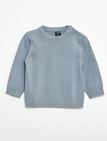 Maglioncino a trama fine con scollo abbottonato