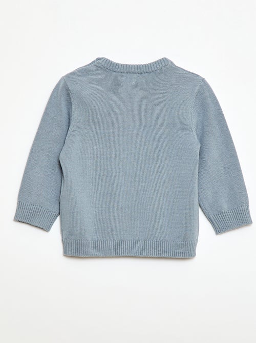 Maglioncino a trama fine con scollo abbottonato - Kiabi