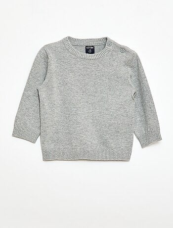 Maglioncino a trama fine con scollo abbottonato