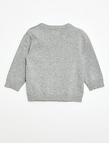 Maglioncino a trama fine con scollo abbottonato