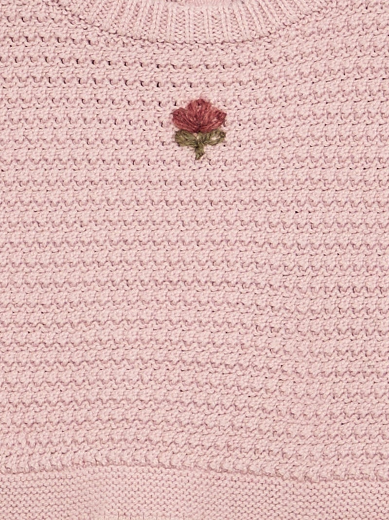 Maglioncino con maniche in voile di cotone Viola - Kiabi