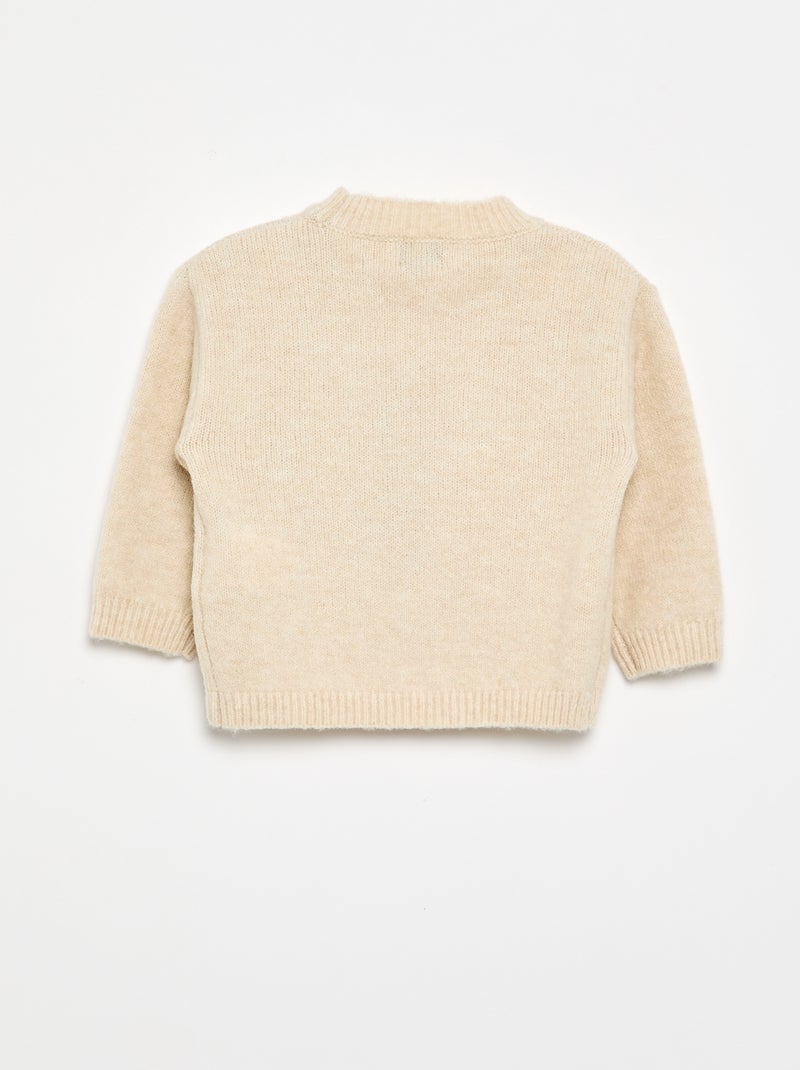 Maglioncino con motivo a 'cuori' Beige - Kiabi