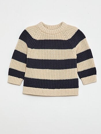 Maglioncino in cotone a maglia perlata