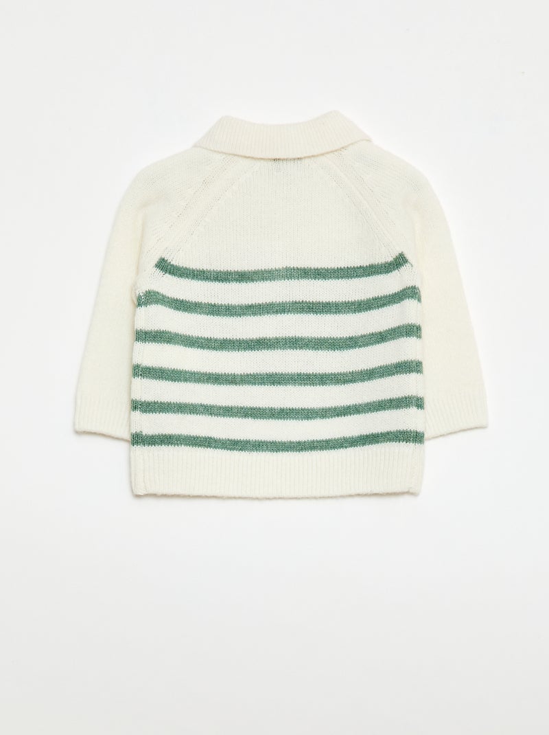 Maglioncino in maglia a righe Bianco - Kiabi