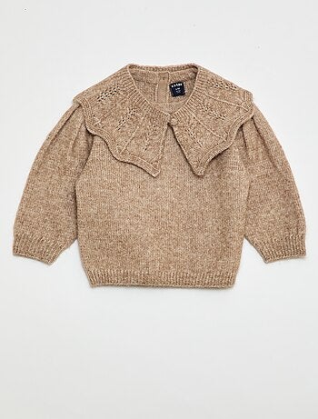 Maglioncino in maglia con colletto removibile