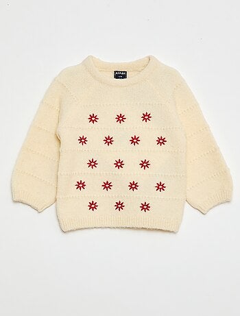 Maglione in maglia con ricami