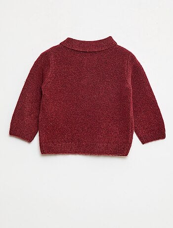 Maglioncino in maglia morbida con colletto polo abbottonato