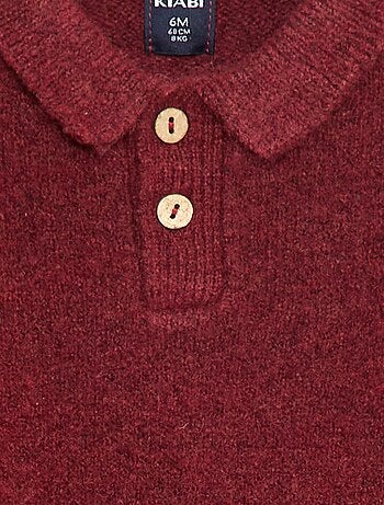 Maglioncino in maglia morbida con colletto polo abbottonato