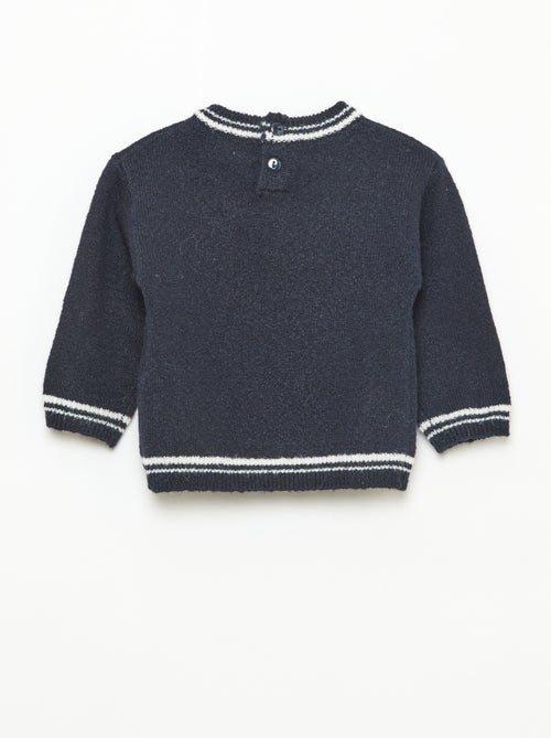 Maglioncino tinta unita con bordi a contrasto - Kiabi