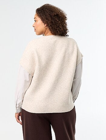 Maglione 2-in-1 con camicia