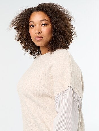 Maglione 2-in-1 con camicia