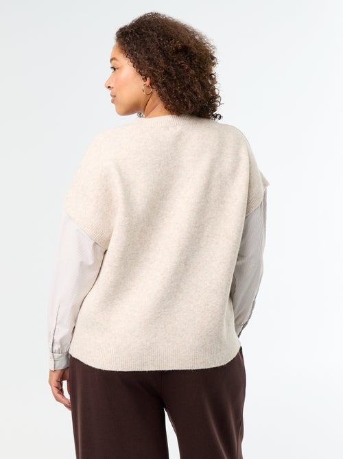 Maglione 2-in-1 con camicia - Kiabi