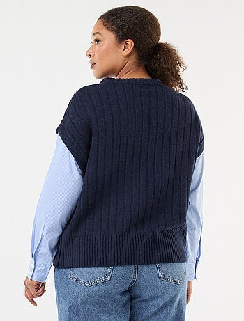 Maglione 2-in-1 con camicia