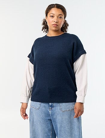 Maglione 2-in-1 con camicia