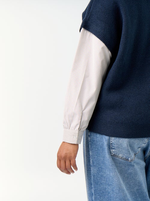 Maglione 2-in-1 con camicia - Kiabi