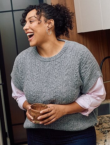 Maglione 2-in-1 con camicia