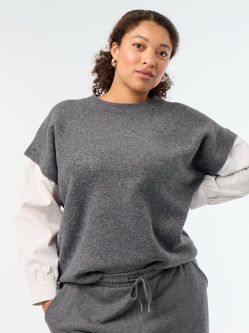 Maglione 2-in-1 con camicia - Kiabi