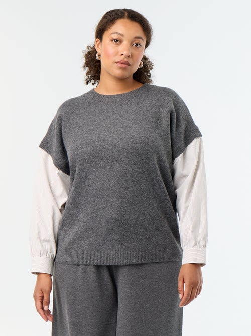 Maglione 2-in-1 con camicia - Kiabi