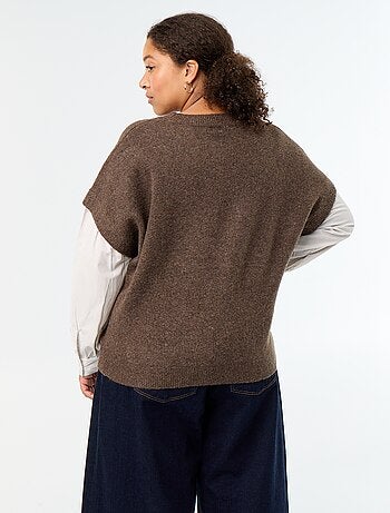 Maglione 2-in-1 con camicia