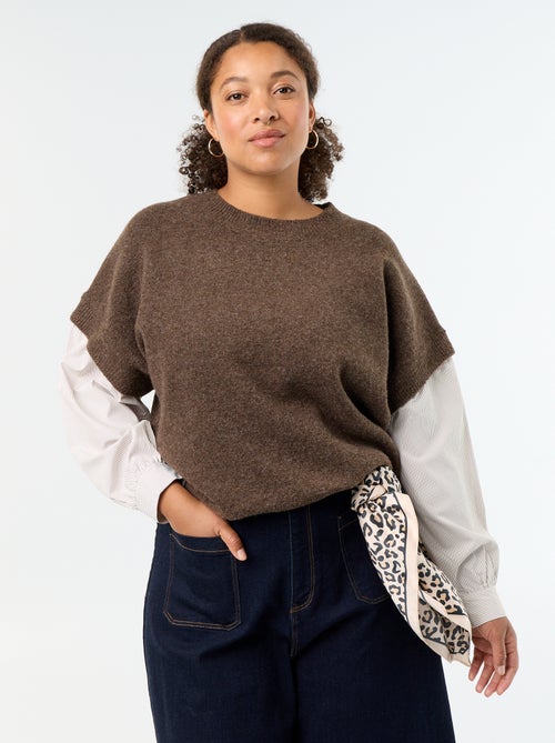 Maglione 2-in-1 con camicia - Kiabi