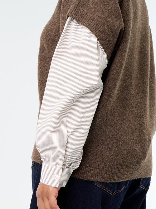 Maglione 2-in-1 con camicia - Kiabi