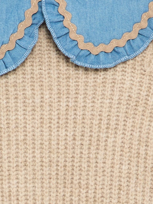 Maglione 2 in 1 con colletto Claudine - Kiabi Maglione 2 in 1 con colletto Claudine - Kiabi