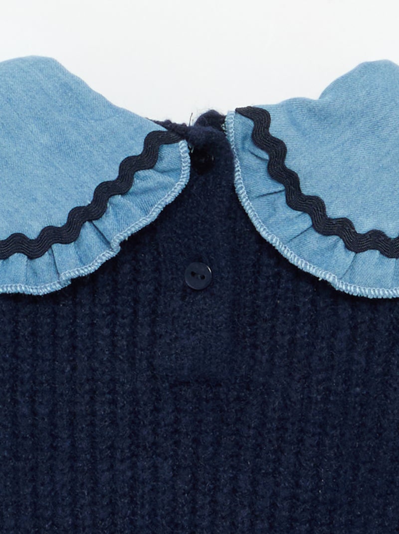 Maglione 2 in 1 con colletto Claudine Blu - Kiabi
