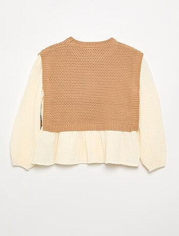 Maglione 2 in 1 effetto blusa